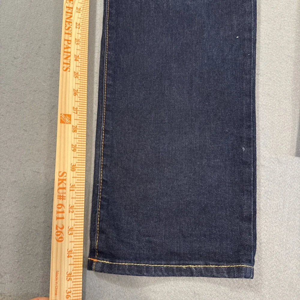 JEANS STRAGHT True Religion‎ Blue  Zip Pockets Denim MENS 36x32
